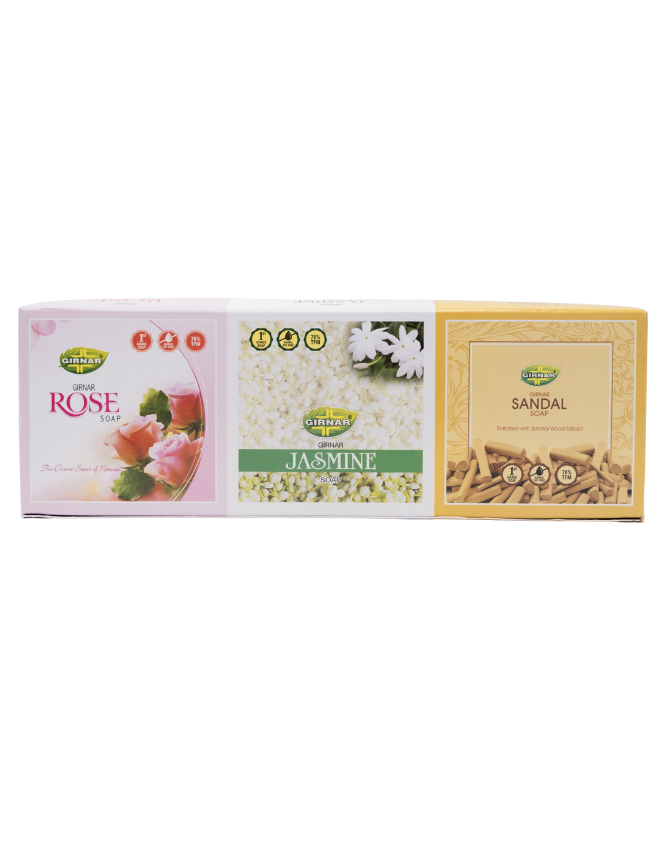 Combo Pack (Jasmine + Sandal + Rose Soap)