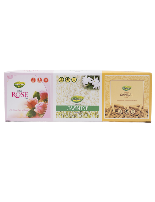 Combo Pack (Jasmine + Sandal + Rose Soap)