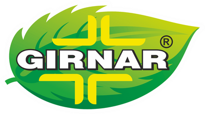 Girnar logo with green leaf design on a white background

